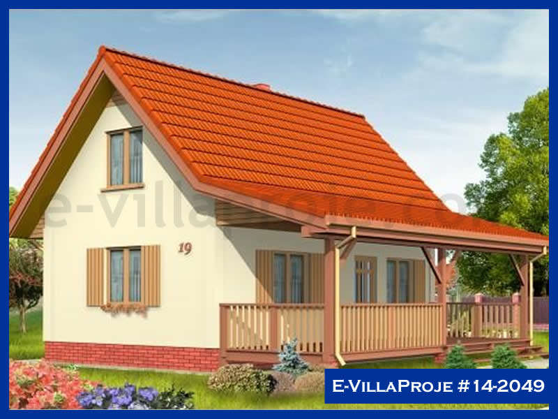 100 m² 2 Katlı (Dubleks) 3+1 Özel Tasarım  Proje Çelik Yapı Villa (Ev Villa Proje #14 - 2049) Cephe Görünümü ve Kat Planı