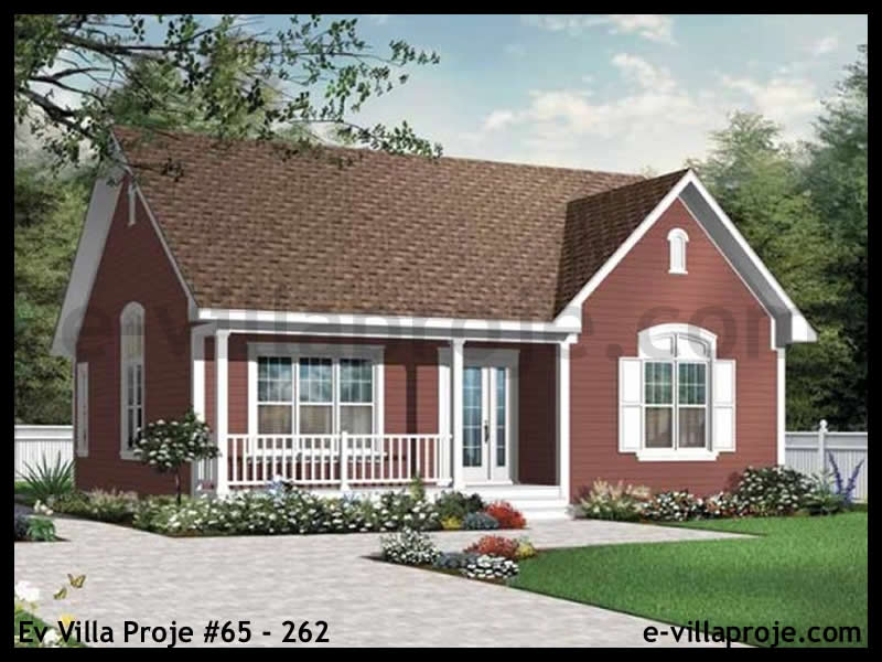 101 m² Tek Katlı 3+1 Ekonomik Çelik Yapı Villa (Ev Villa Proje #65 - 262) Cephe Görünümü ve Kat Planı