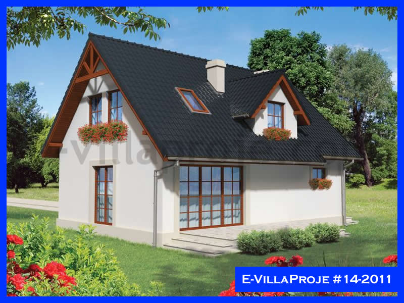 106 m² 2 Katlı (Dubleks) 3+1 Özel Tasarım  Proje Çelik Yapı Villa (Ev Villa Proje #14 - 2011) Cephe Görünümü ve Kat Planı