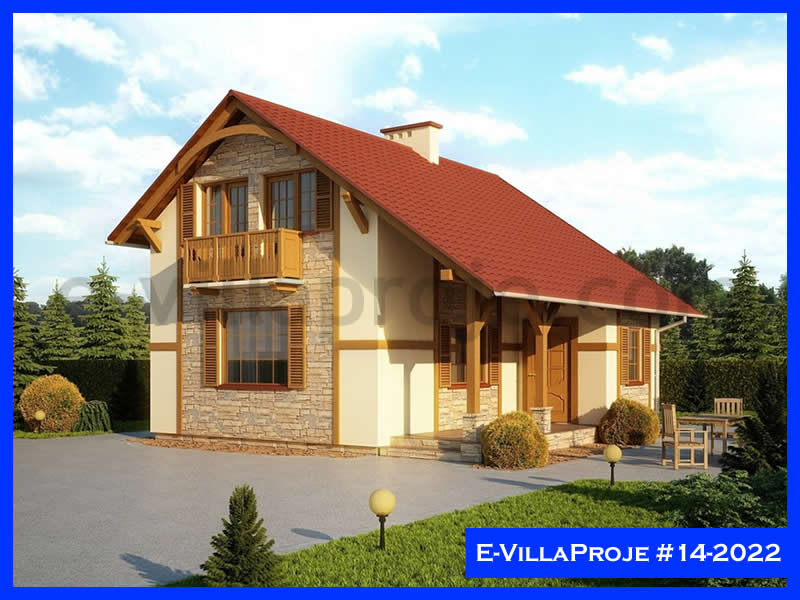 106 m² 2 Katlı (Dubleks) 3+1 Özel Tasarım  Proje Çelik Yapı Villa (Ev Villa Proje #14 - 2022) Cephe Görünümü ve Kat Planı