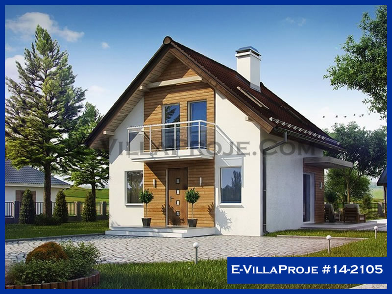 110 m² 2 Katlı (Dubleks) 3+1 Modern Çelik Yapı Villa (Ev Villa Proje #14 - 2105) Cephe Görünümü ve Kat Planı