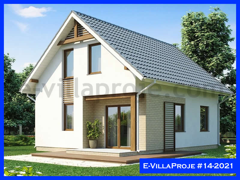 126 m² 2 Katlı (Dubleks) 3+1 Özel Tasarım  Proje Çelik Yapı Villa (Ev Villa Proje #14 - 2021) Cephe Görünümü ve Kat Planı