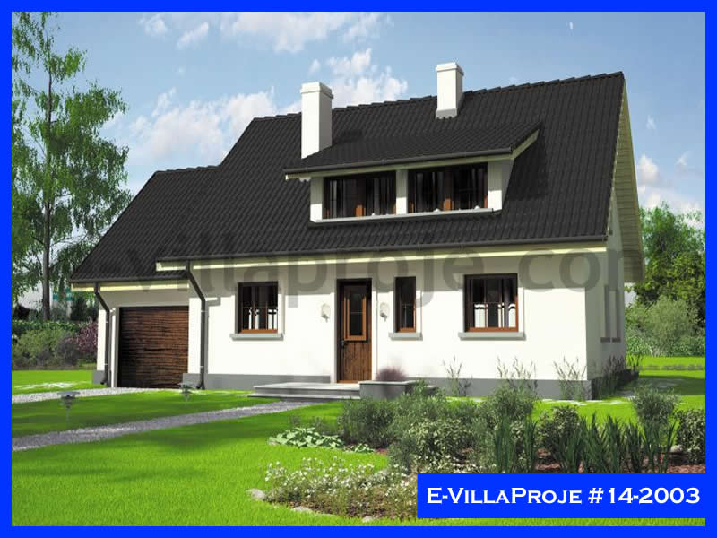 127 m² 2 Katlı (Dubleks) 3+1 Özel Tasarım  Proje Çelik Yapı Villa (Ev Villa Proje #14 - 2003) Cephe Görünümü ve Kat Planı