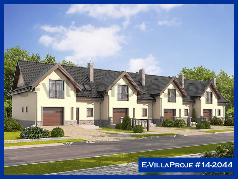 128 m² 2 Katlı (Dubleks) 3+1 Özel Tasarım  Proje Çelik Yapı Villa (Ev Villa Proje #14 - 2044) Cephe Görünümü ve Kat Planı