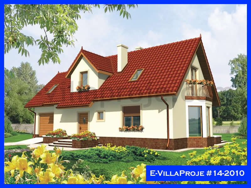 129 m² 2 Katlı (Dubleks) 3+1 Özel Tasarım  Proje Çelik Yapı Villa (Ev Villa Proje #14 - 2010) Cephe Görünümü ve Kat Planı