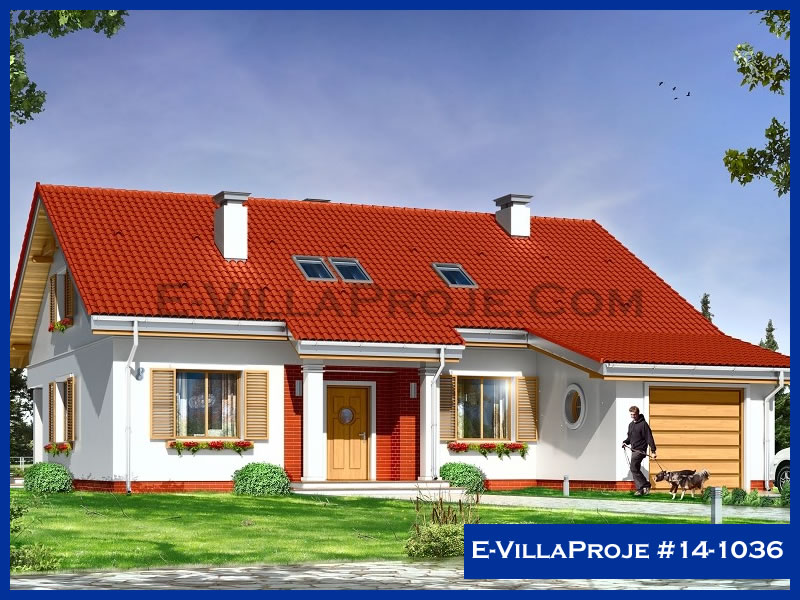 132 m² Tek Katlı 3+1 Özel Tasarım  Proje Çelik Yapı Villa (Ev Villa Proje #14 - 1036) Cephe Görünümü ve Kat Planı