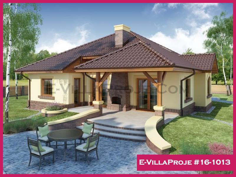 135 m² Tek Katlı 3+1 Modern Çelik Yapı Villa (Ev Villa Proje #16 - 1013) Cephe Görünümü ve Kat Planı