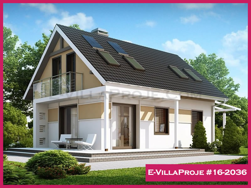 136 m² 2 Katlı (Dubleks) 3+1 Modern Çelik Yapı Villa (Ev Villa Proje #16 - 2036) Cephe Görünümü ve Kat Planı