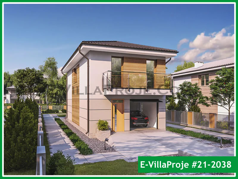 137 m² 2 Katlı (Dubleks) 3+1 Ekonomik Çelik Yapı Villa (Ev Villa Proje #21 - 2038) Cephe Görünümü ve Kat Planı