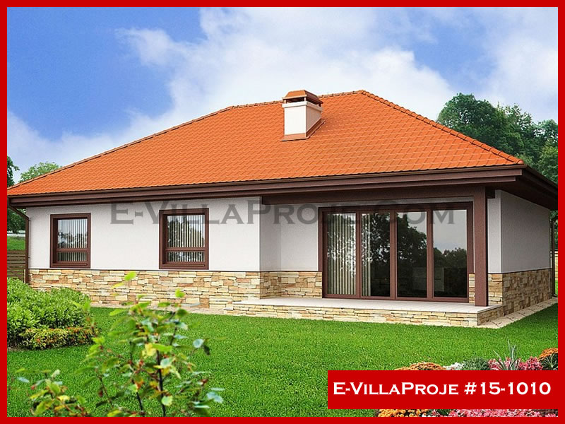 137 m² Tek Katlı 3+1 Modern Çelik Yapı Villa (Ev Villa Proje #15 - 1010) Cephe Görünümü ve Kat Planı