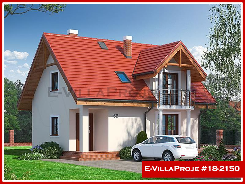 139 m² 2 Katlı (Dubleks) 3+1 Ekonomik Çelik Yapı Villa (Ev Villa Proje #18 - 2150) Cephe Görünümü ve Kat Planı