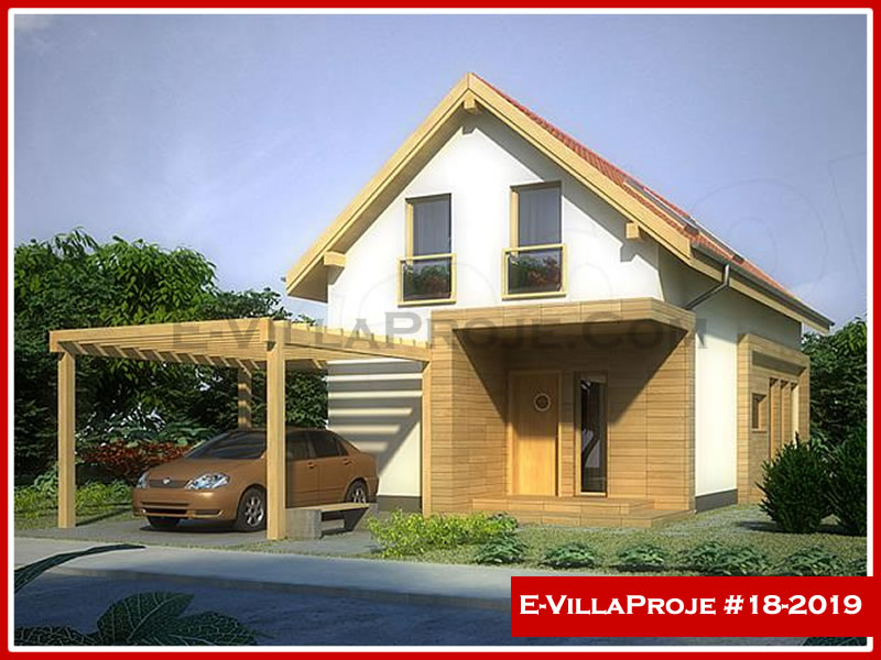 141 m² 2 Katlı (Dubleks) 4+1 Modern Çelik Yapı Villa (Ev Villa Proje #18 - 2019) Cephe Görünümü ve Kat Planı