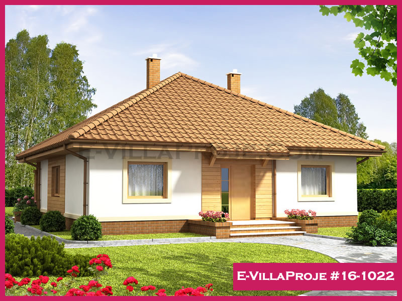 142 m² Tek Katlı 4+1 Modern Çelik Yapı Villa (Ev Villa Proje #16 - 1022) Cephe Görünümü ve Kat Planı