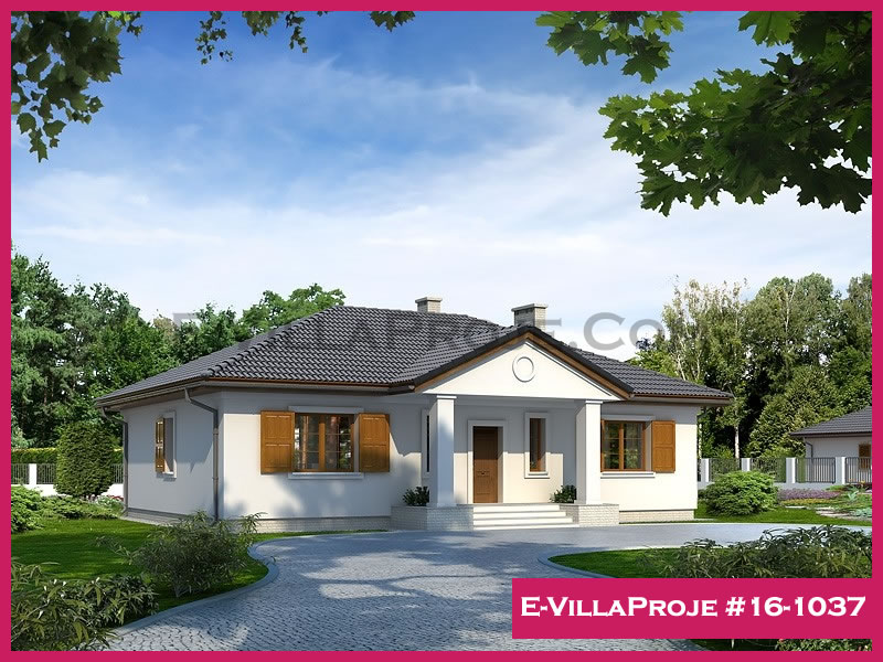 143 m² Tek Katlı 4+1 Modern Çelik Yapı Villa (Ev Villa Proje #16 - 1037) Cephe Görünümü ve Kat Planı