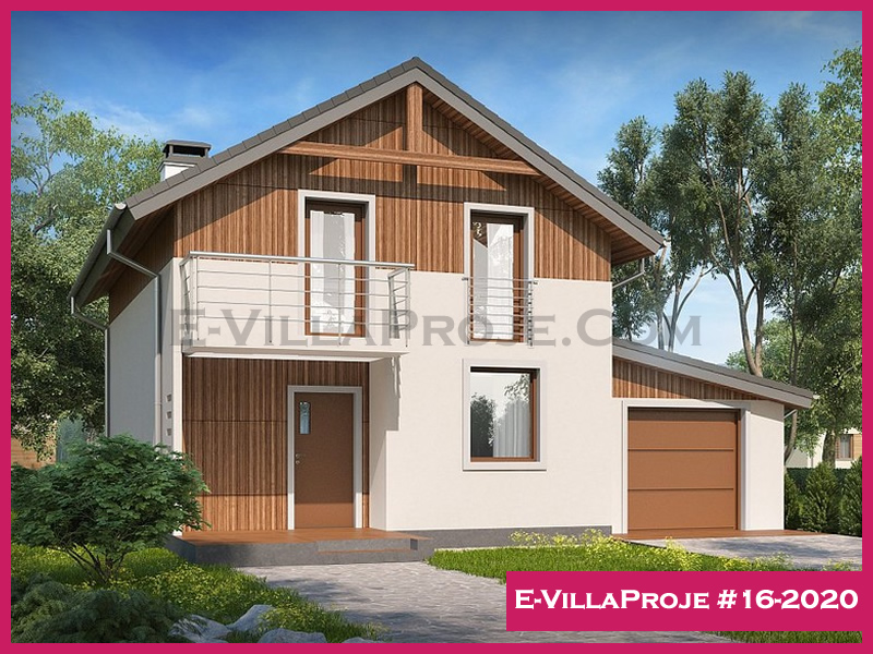 145 m² Tek Katlı 4+1 Ahşap Çelik Yapı Villa (Ev Villa Proje #16 - 2020) Cephe Görünümü ve Kat Planı