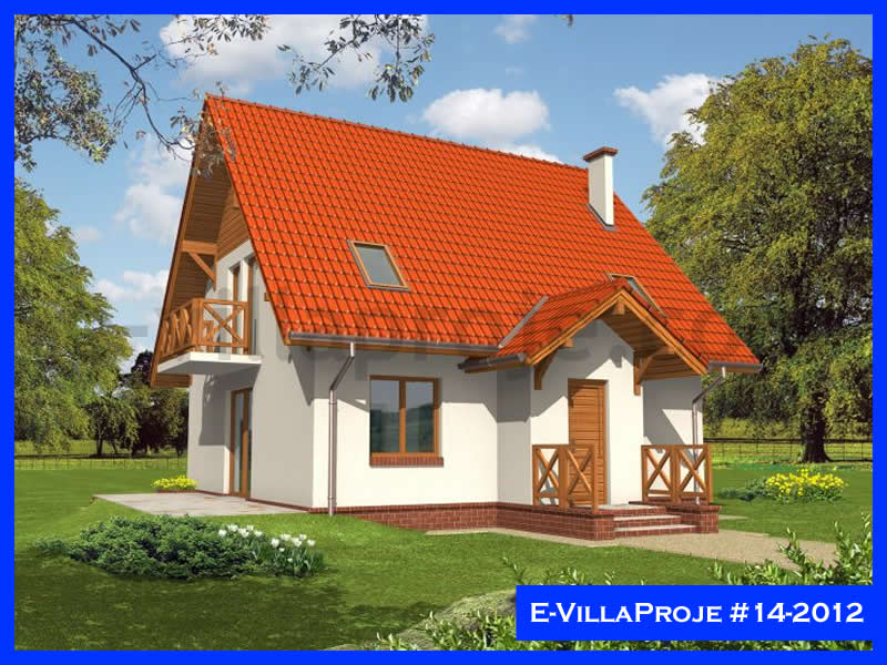 146 m² 2 Katlı (Dubleks) 4+1 Özel Tasarım  Proje Çelik Yapı Villa (Ev Villa Proje #14 - 2012) Cephe Görünümü ve Kat Planı