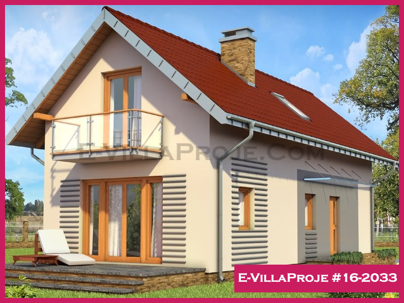 148 m² 2 Katlı (Dubleks) 4+1 Amerikan Çelik Yapı Villa (Ev Villa Proje #16 - 2033) Cephe Görünümü ve Kat Planı