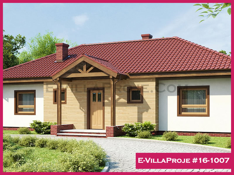 148 m² Tek Katlı 4+1 Ekonomik Çelik Yapı Villa (Ev Villa Proje #16 - 1007) Cephe Görünümü ve Kat Planı