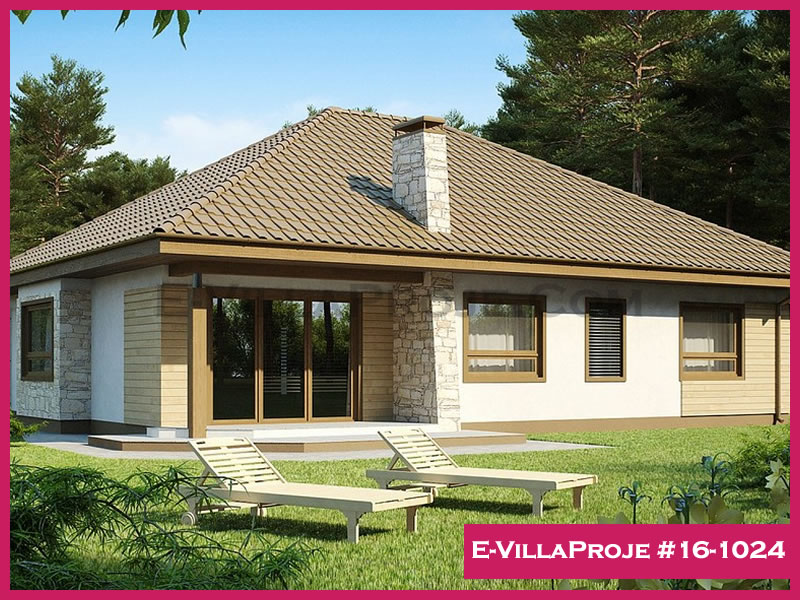 150 m² Tek Katlı 4+1 Modern Çelik Yapı Villa (Ev Villa Proje #16 - 1024) Cephe Görünümü ve Kat Planı