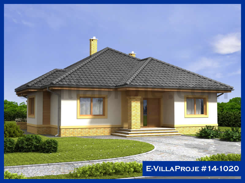 150 m² Tek Katlı 4+1 Özel Tasarım  Proje Çelik Yapı Villa (Ev Villa Proje #14 - 1020) Cephe Görünümü ve Kat Planı