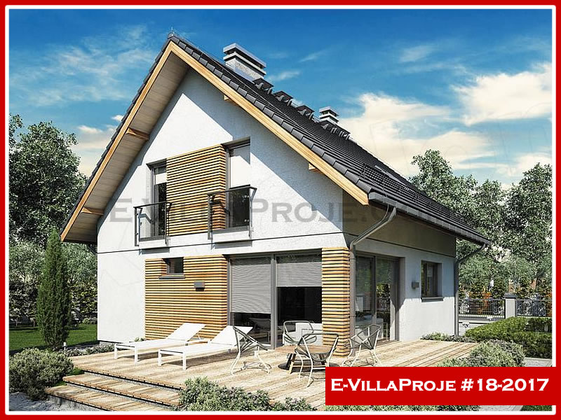 152 m² 2 Katlı (Dubleks) 4+1 Özel Tasarım  Proje Çelik Yapı Villa (Ev Villa Proje #18 - 2017) Cephe Görünümü ve Kat Planı