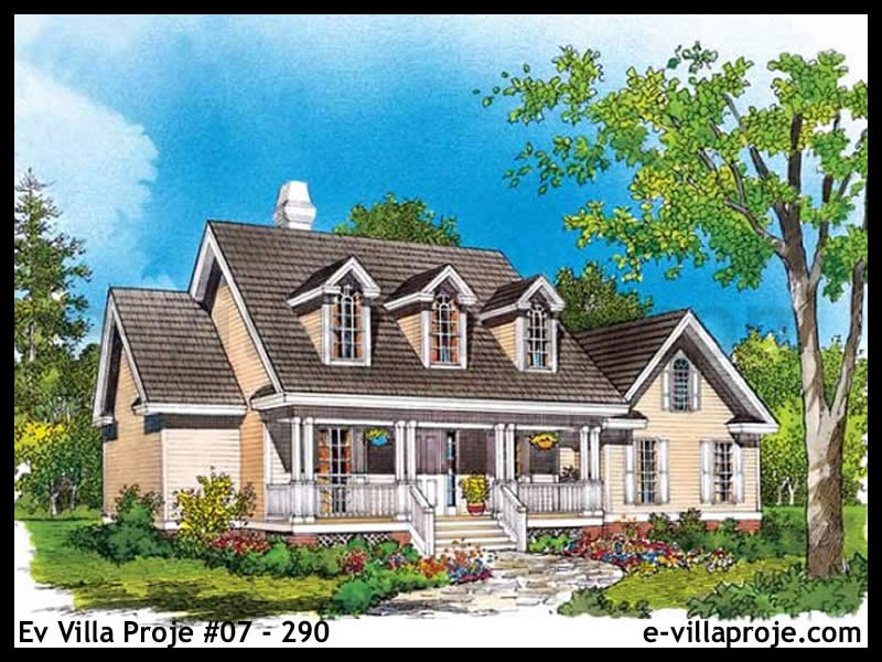 152 m² Tek Katlı 4+1 Şehir Tarzı lar Çelik Yapı Villa (Ev Villa Proje #07 - 290) Cephe Görünümü ve Kat Planı