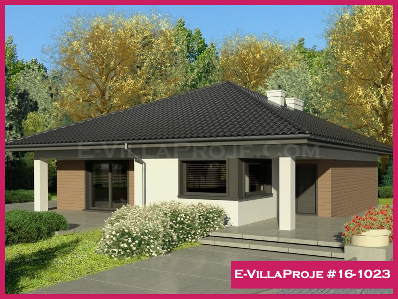 154 m² Tek Katlı 4+1 Modern Çelik Yapı Villa (Ev Villa Proje #16 - 1023) Cephe Görünümü ve Kat Planı