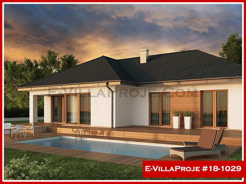 161 m² Tek Katlı 4+1 Ultra Lüks Çelik Yapı Villa (Ev Villa Proje #18 - 1029) Cephe Görünümü ve Kat Planı