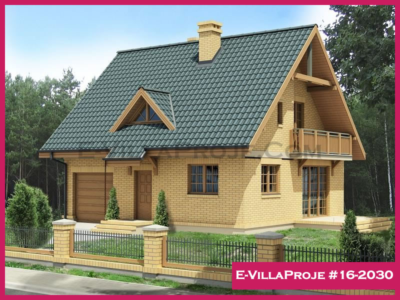 163 m² 2 Katlı (Dubleks) 4+1 Modern Çelik Yapı Villa (Ev Villa Proje #16 - 2030) Cephe Görünümü ve Kat Planı