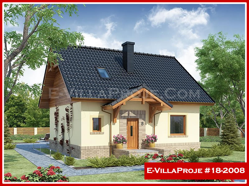 164 m² 2 Katlı (Dubleks) 4+1 Amerikan Çelik Yapı Villa (Ev Villa Proje #18 - 2008) Cephe Görünümü ve Kat Planı
