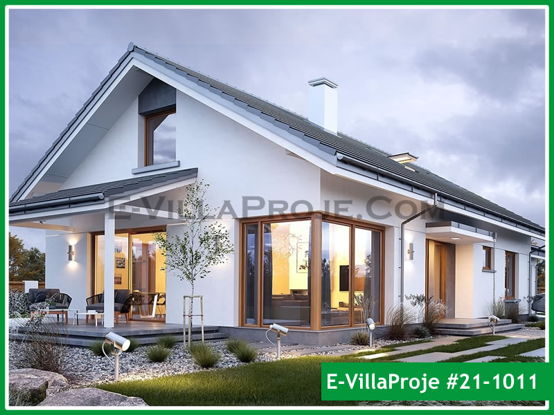 164 m² Tek Katlı 4+1 Modern Çelik Yapı Villa (Ev Villa Proje #21 - 1011) Cephe Görünümü ve Kat Planı