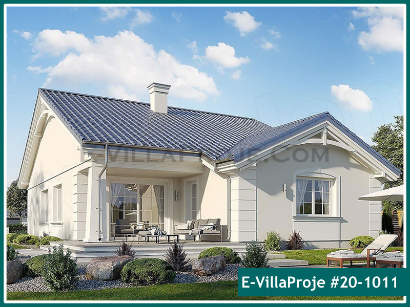 165 m² Tek Katlı 4+1 Şehir Tarzı lar Çelik Yapı Villa (Ev Villa Proje #20 - 1011) Cephe Görünümü ve Kat Planı
