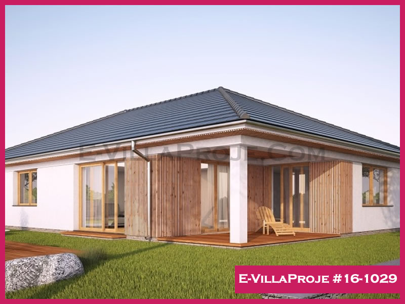 168 m² Tek Katlı 4+1 Çiftlik Çelik Yapı Villa (Ev Villa Proje #16 - 1029) Cephe Görünümü ve Kat Planı