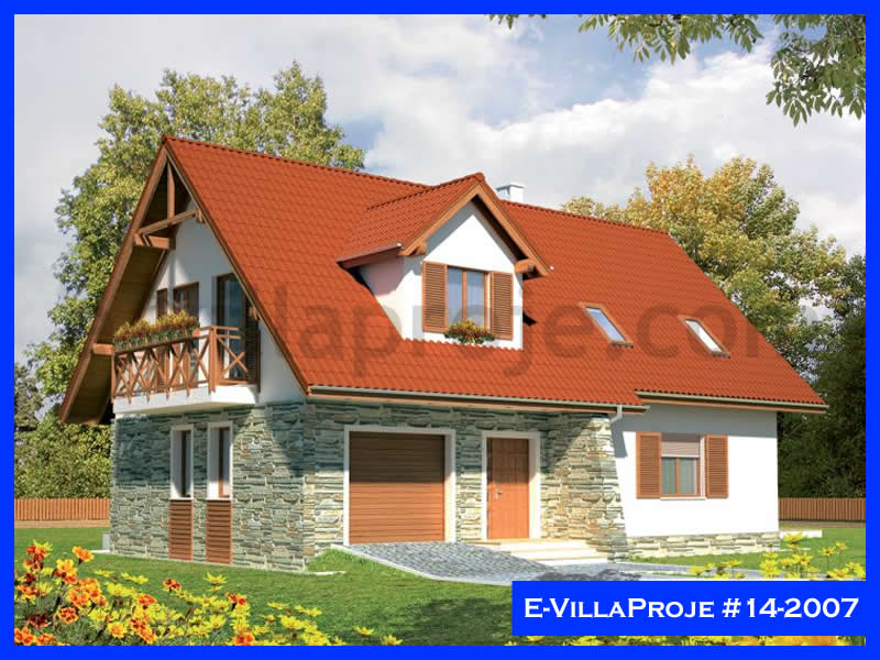 170 m² 2 Katlı (Dubleks) 4+1 Özel Tasarım  Proje Çelik Yapı Villa (Ev Villa Proje #14 - 2007) Cephe Görünümü ve Kat Planı