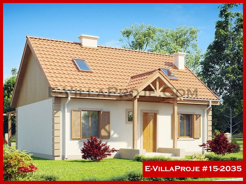 172 m² 2 Katlı (Dubleks) 4+1 Amerikan Çelik Yapı Villa (Ev Villa Proje #15 - 2035) Cephe Görünümü ve Kat Planı