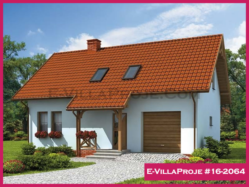 172 m² 2 Katlı (Dubleks) 4+1 Amerikan Çelik Yapı Villa (Ev Villa Proje #16 - 2064) Cephe Görünümü ve Kat Planı