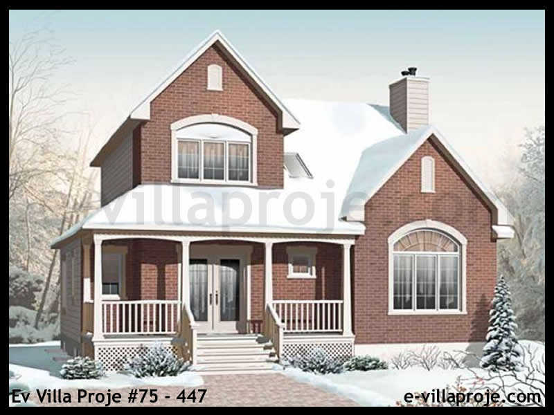 172 m² 2 Katlı (Dubleks) 4+1 Özel Tasarım  Proje Çelik Yapı Villa (Ev Villa Proje #75 - 447) Cephe Görünümü ve Kat Planı