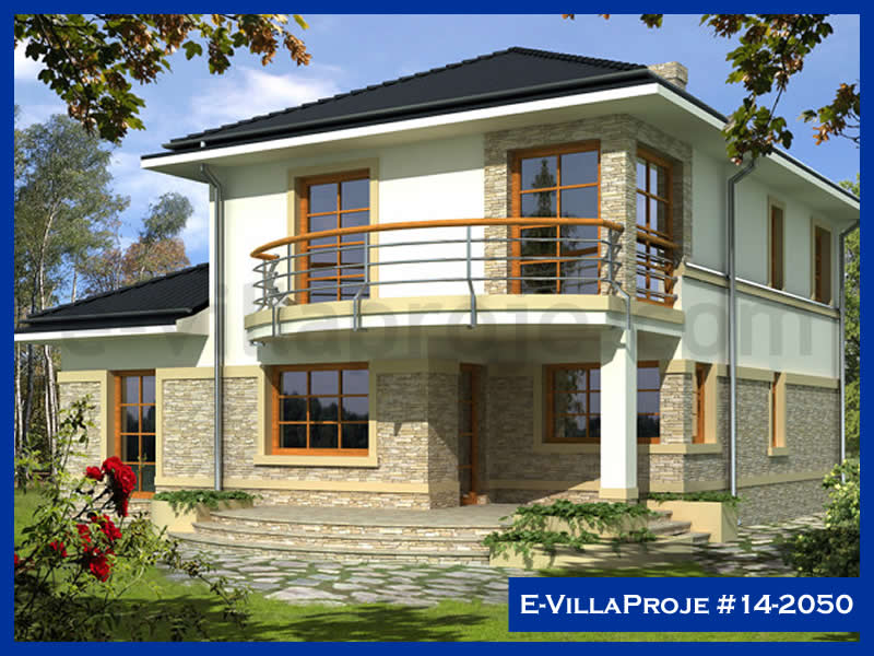 175 m² 2 Katlı (Dubleks) 4+1 Modern Çelik Yapı Villa (Ev Villa Proje #14 - 2050) Cephe Görünümü ve Kat Planı