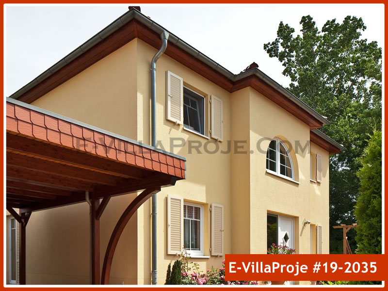 177 m² 2 Katlı (Dubleks) 4+1 Ekonomik Çelik Yapı Villa (Ev Villa Proje #19 - 2035) Cephe Görünümü ve Kat Planı