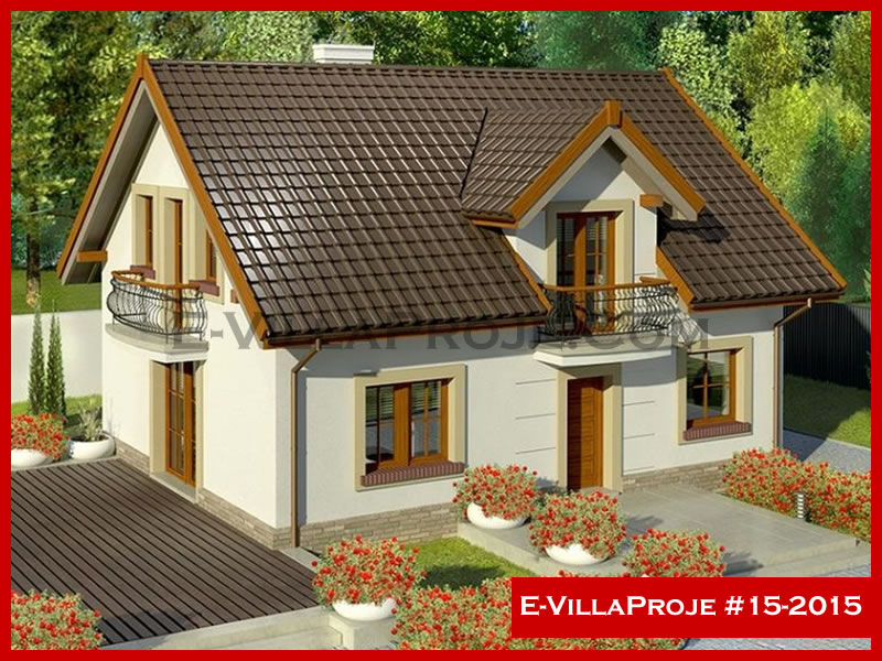 180 m² 2 Katlı (Dubleks) 5+1 Amerikan Çelik Yapı Villa (Ev Villa Proje #15 - 2015) Cephe Görünümü ve Kat Planı