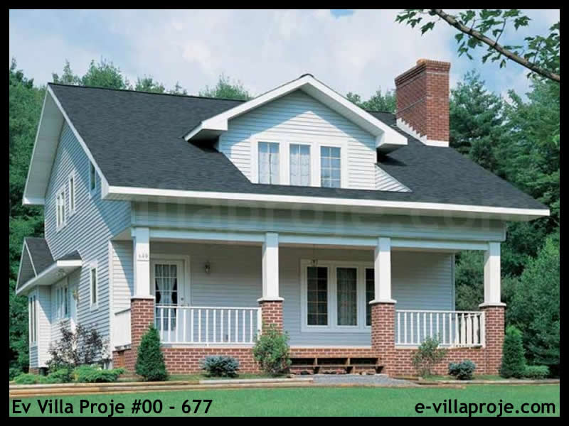 180 m² 2 Katlı (Dubleks) 5+1 Çiftlik Çelik Yapı Villa (Ev Villa Proje #00 - 677) Cephe Görünümü ve Kat Planı