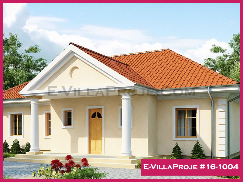 185 m² Tek Katlı 5+1 Özel Tasarım  Proje Çelik Yapı Villa (Ev Villa Proje #16 - 1004) Cephe Görünümü ve Kat Planı