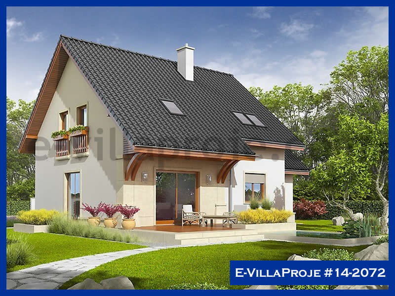 187 m² 2 Katlı (Dubleks) 5+1 Amerikan Çelik Yapı Villa (Ev Villa Proje #14 - 2072) Cephe Görünümü ve Kat Planı