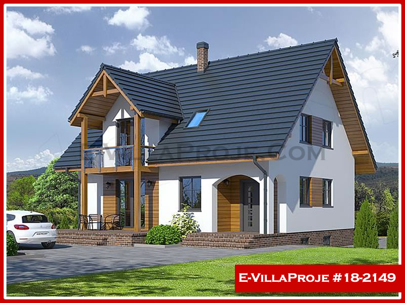 188 m² 2 Katlı (Dubleks) 5+1 Şehir Tarzı lar Çelik Yapı Villa (Ev Villa Proje #18 - 2149) Cephe Görünümü ve Kat Planı