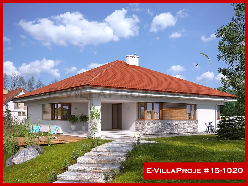 188 m² Tek Katlı 5+1 Özel Tasarım  Proje Çelik Yapı Villa (Ev Villa Proje #15 - 1020) Cephe Görünümü ve Kat Planı