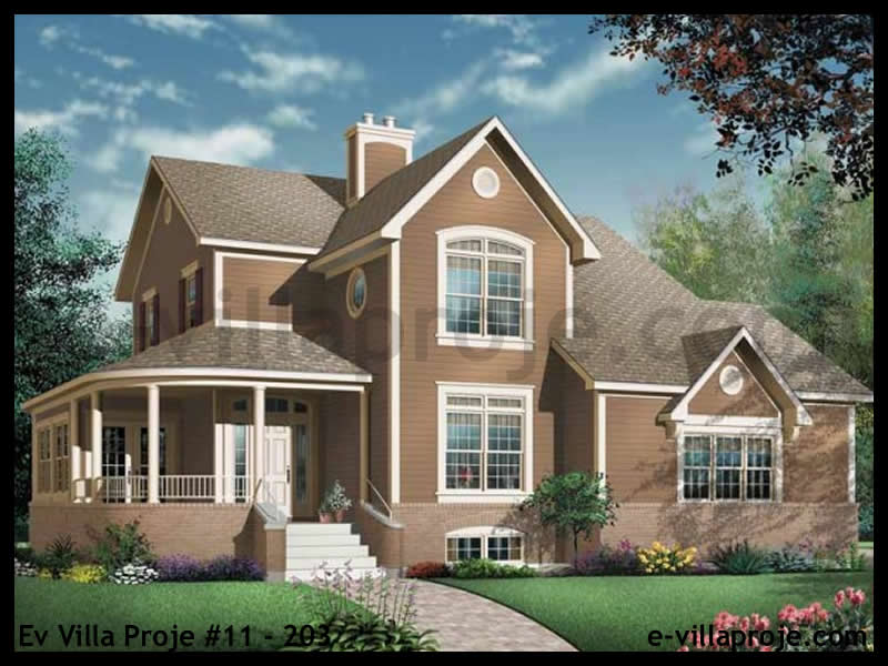 189 m² 2 Katlı (Dubleks) 5+1 Özel Tasarım  Proje Çelik Yapı Villa (Ev Villa Proje #11 - 203) Cephe Görünümü ve Kat Planı