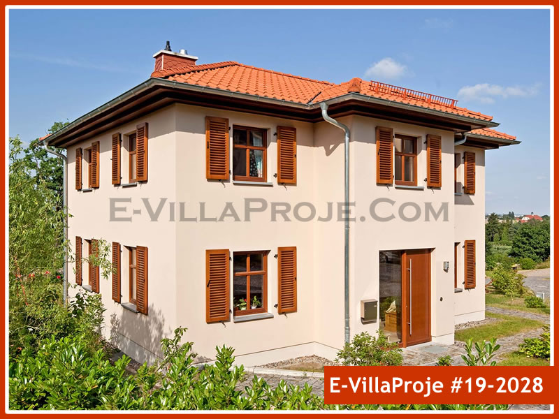 192 m² 2 Katlı (Dubleks) 5+1 Modern Çelik Yapı Villa (Ev Villa Proje #19 - 2028) Cephe Görünümü ve Kat Planı