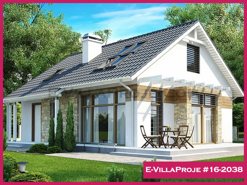 192 m² 2 Katlı (Dubleks) 5+1 Modern Çelik Yapı Villa (Ev Villa Proje #16 - 2038) Cephe Görünümü ve Kat Planı