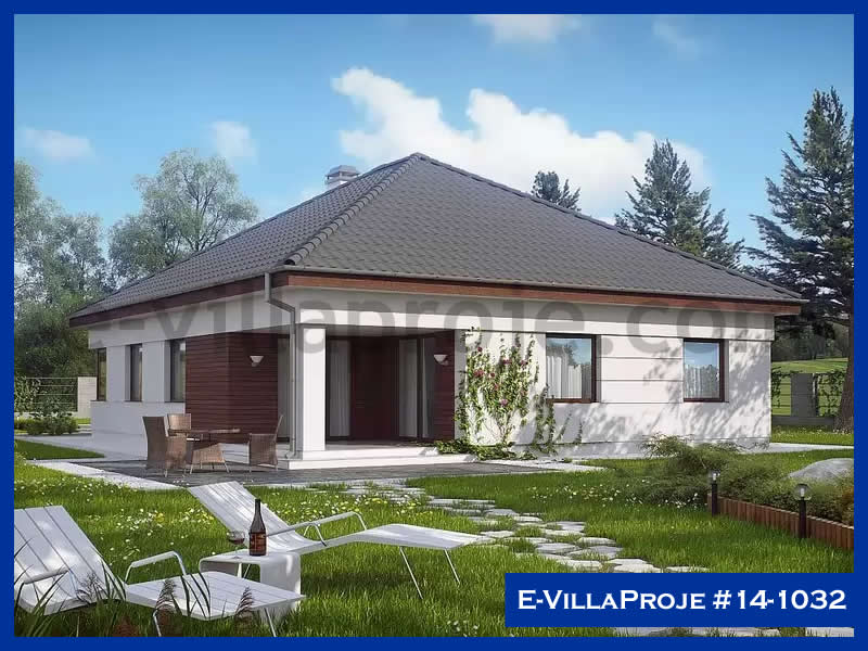 192 m² Tek Katlı 5+1 Modern Çelik Yapı Villa (Ev Villa Proje #14 - 1032) Cephe Görünümü ve Kat Planı
