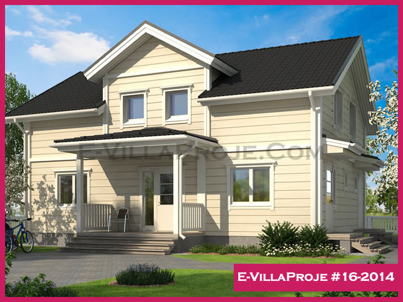 194 m² 2 Katlı (Dubleks) 5+1 Modern Çelik Yapı Villa (Ev Villa Proje #16 - 2014) Cephe Görünümü ve Kat Planı